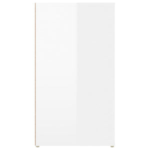 Ντουλάπι Γυαλιστερό Λευκό 100x33x59,5 εκ. Επεξεργασμένο Ξύλο