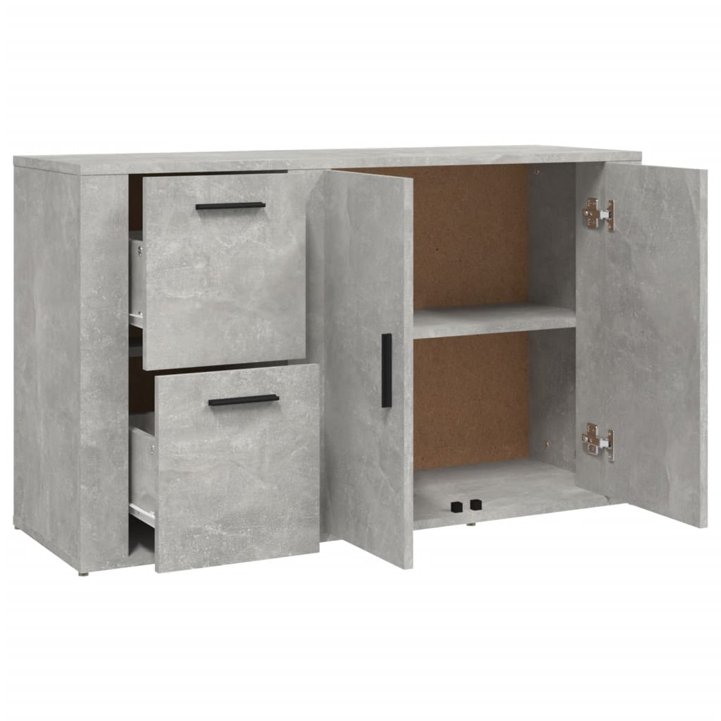 Ντουλάπι Γκρι Σκυροδέματος 100x33x59,5 εκ. Επεξεργασμένο Ξύλο