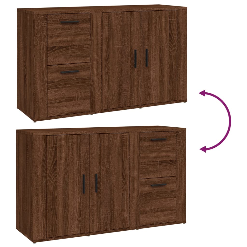 Ντουλάπι Καφέ Δρυς 100x36x59,5 εκ. από Επεξεργασμένο Ξύλο - Pakobazaar