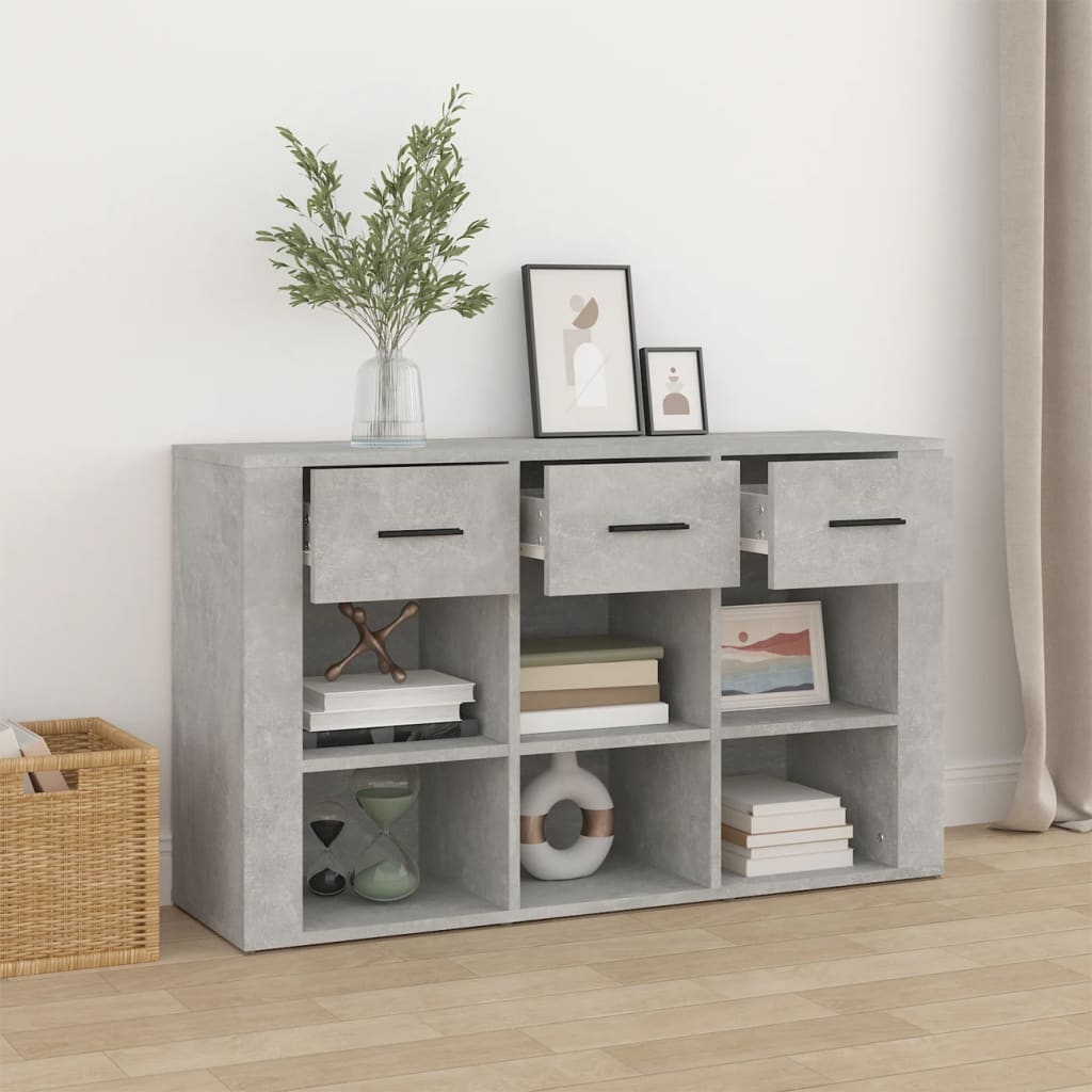Ντουλάπι Γκρι Σκυροδέματος 100x30x59,5 εκ. Επεξεργασμένο Ξύλο
