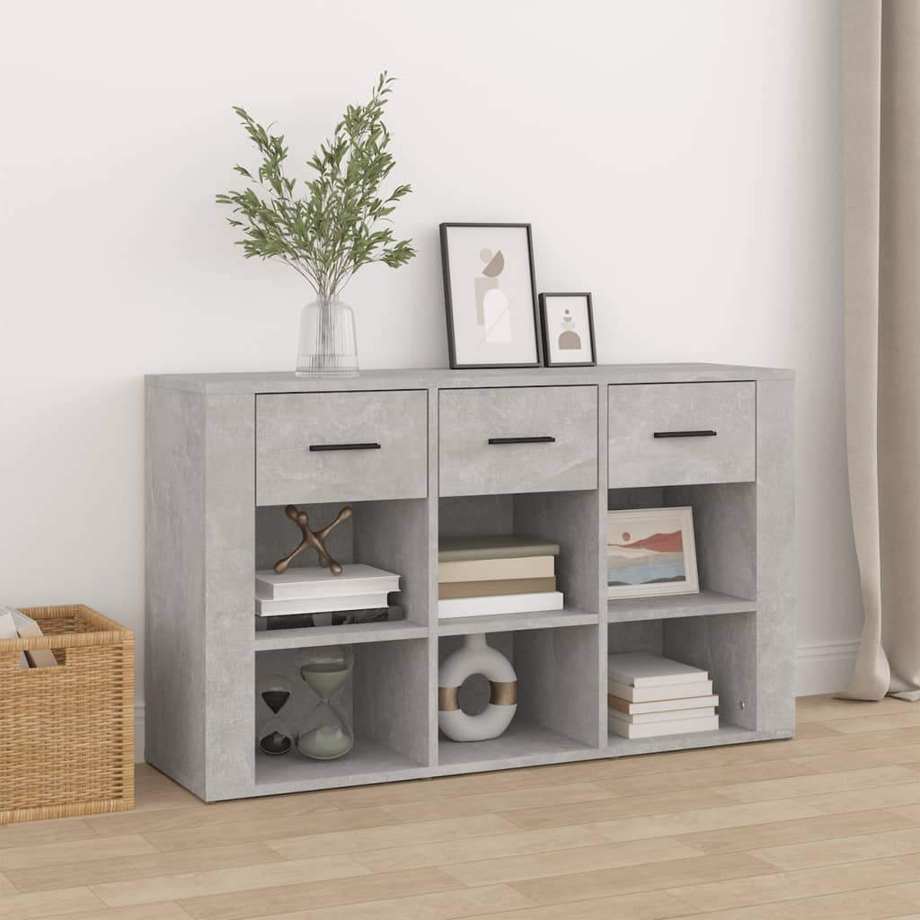 Ντουλάπι Γκρι Σκυροδέματος 100x30x59,5 εκ. Επεξεργασμένο Ξύλο