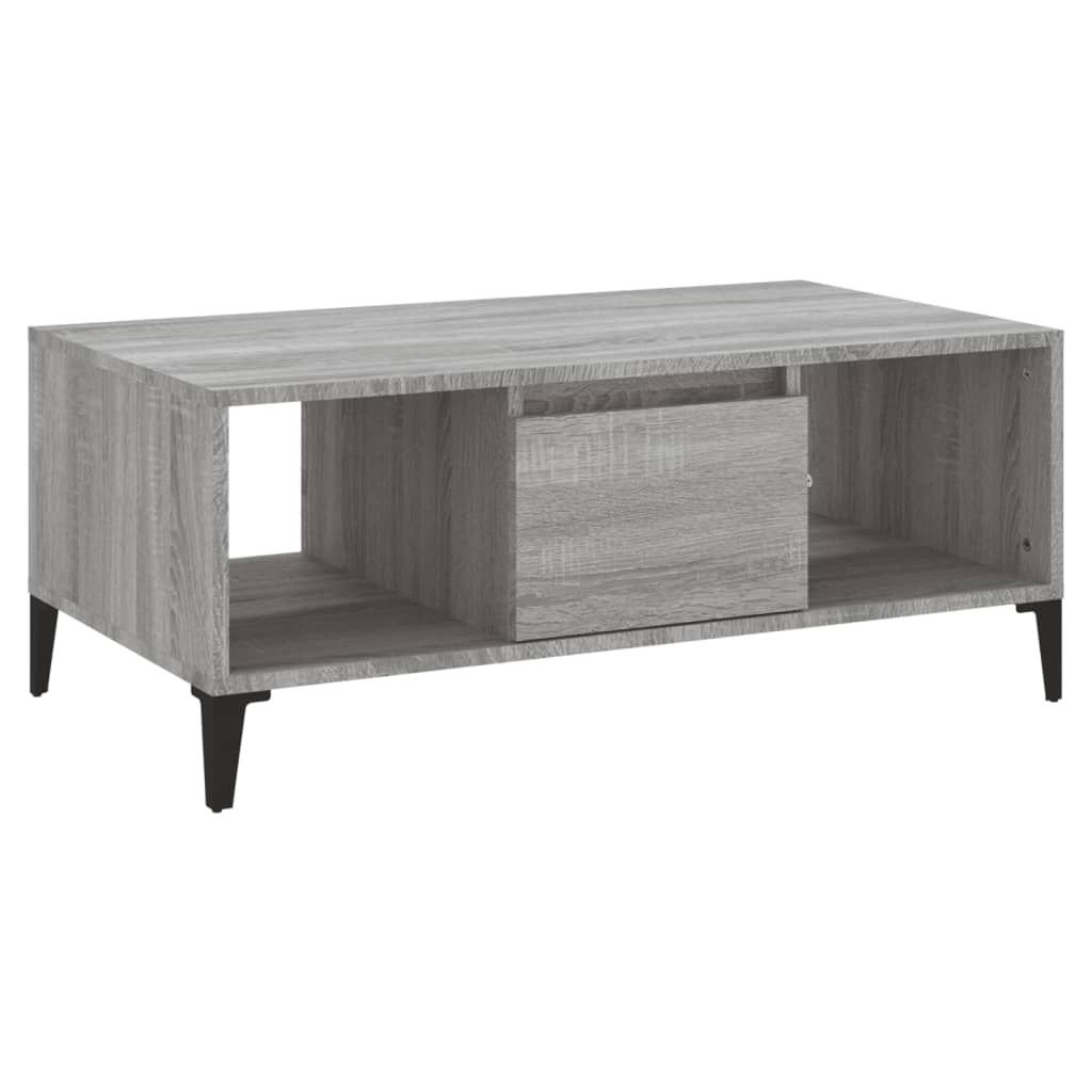 Τραπεζάκι Σαλονιού Γκρι Sonoma 90x50x36,5εκ. Επεξεργασμένο Ξύλο