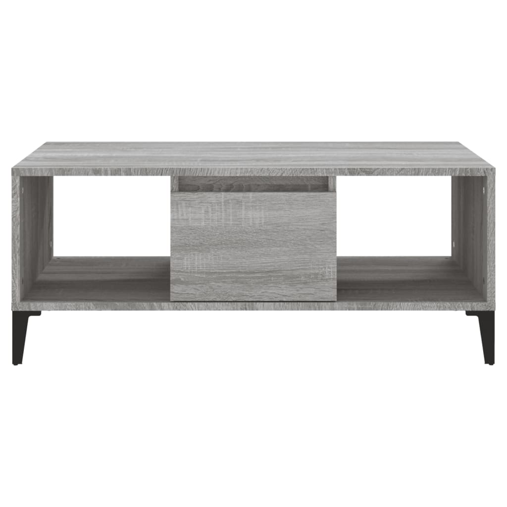 Τραπεζάκι Σαλονιού Γκρι Sonoma 90x50x36,5εκ. Επεξεργασμένο Ξύλο