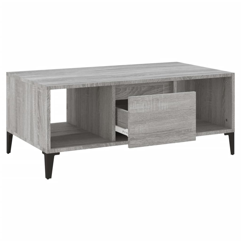 Τραπεζάκι Σαλονιού Γκρι Sonoma 90x50x36,5εκ. Επεξεργασμένο Ξύλο