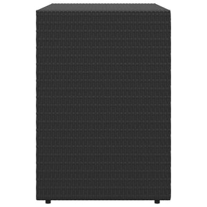 Ντουλάπι Αποθήκευσης Κήπου Μαύρο 100x55,5x80 εκ. από Συνθετικό Ρατάν