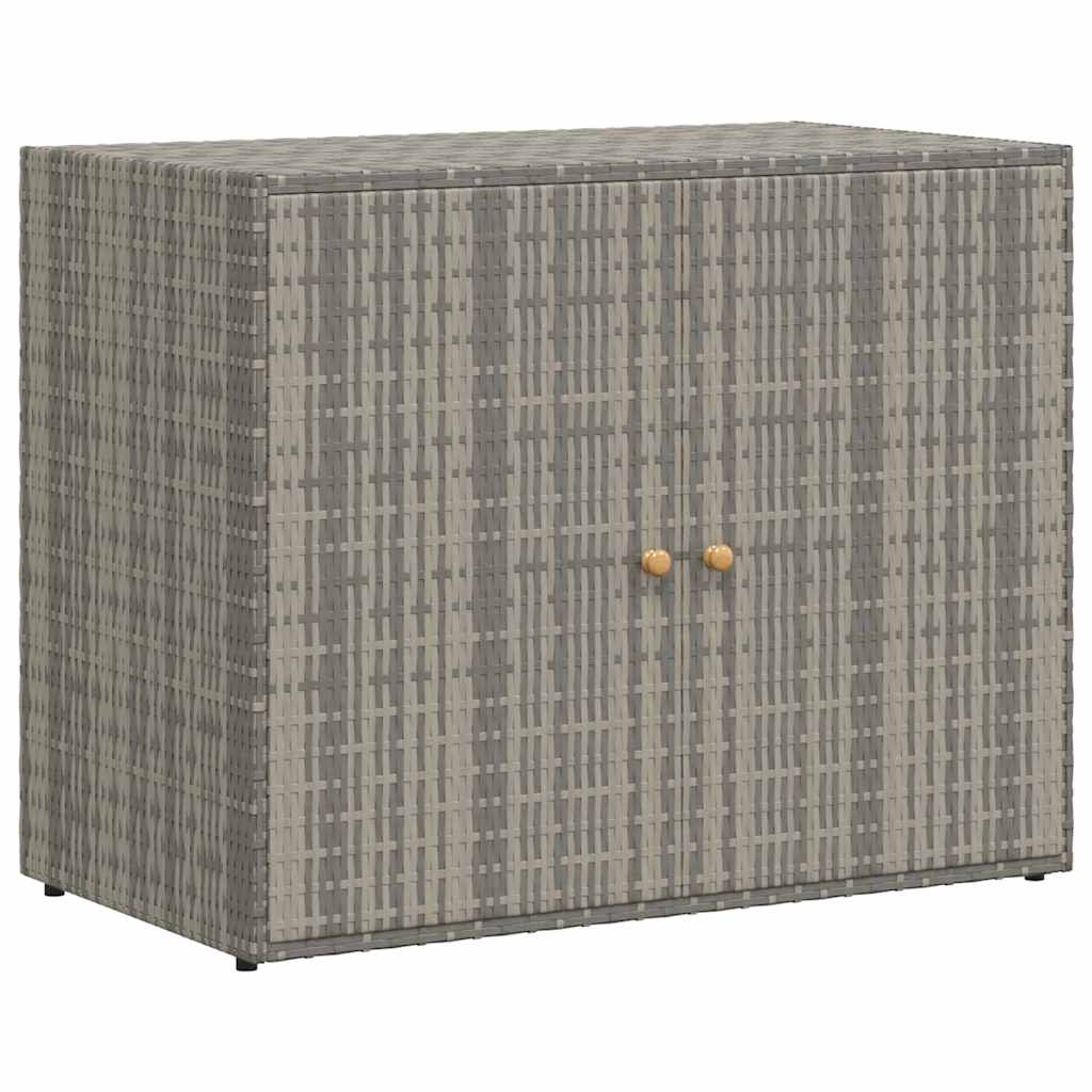 Ντουλάπι Αποθήκευσης Κήπου Γκρι 100x55,5x80 εκ. Συνθετικό Ρατάν