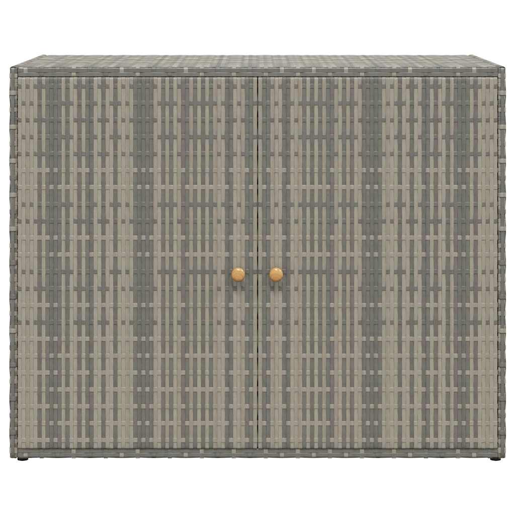 Ντουλάπι Αποθήκευσης Κήπου Γκρι 100x55,5x80 εκ. Συνθετικό Ρατάν