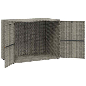 Ντουλάπι Αποθήκευσης Κήπου Γκρι 100x55,5x80 εκ. Συνθετικό Ρατάν