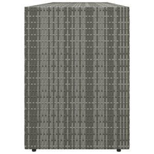 Ντουλάπι Αποθήκευσης Κήπου Γκρι 198x55,5x80 εκ. Συνθετικό Ρατάν