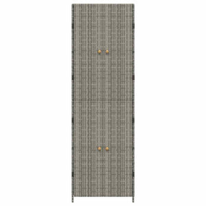 Ντουλάπι Αποθήκευσης Κήπου Γκρι 59x40x180 εκ. από Συνθ. Ρατάν