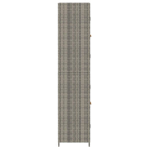 Ντουλάπι Αποθήκευσης Κήπου Γκρι 59x40x180 εκ. από Συνθ. Ρατάν
