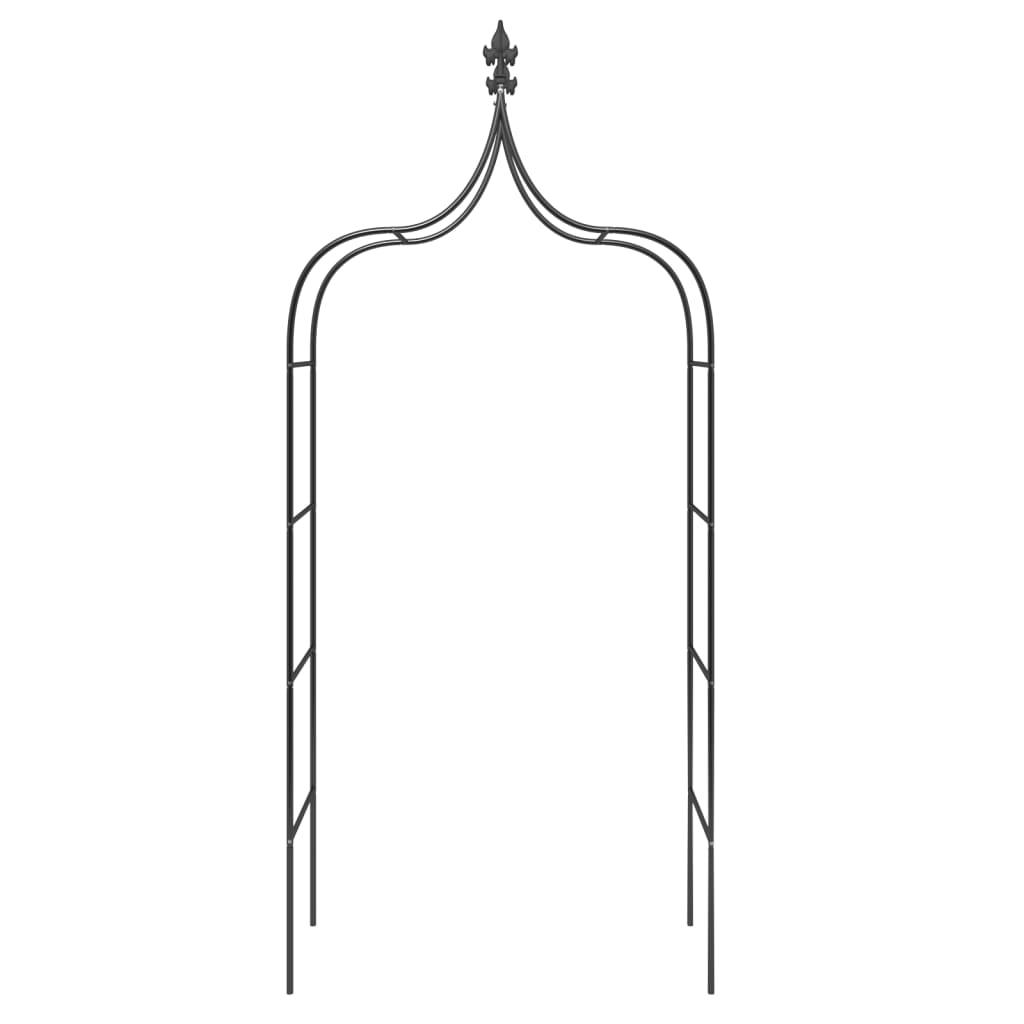 Καμάρες Κήπου 2 τεμ. Μαύρες 120 x 38 x 260 εκ. από Ατσάλι