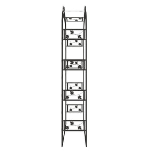 Αψίδα Κήπου Μαύρη 116 x 45 x 240 εκ. Ατσάλινη