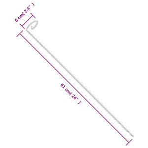 Πάσσαλοι Φυτών Κήπου 20 τεμ. Σκ. Πράσινοι 61 εκ. από Ατσάλι