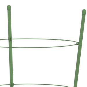 Στηρίγματα Φυτών Κήπου 3 Δακτύλιοι 5 τεμ. Πράσινα 60 εκ. Ατσάλι
