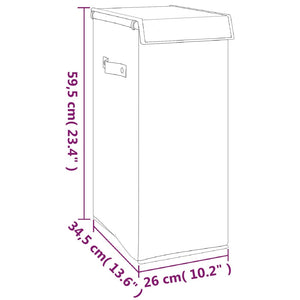 Καλάθι Απλύτων Πτυσσόμενο Γκρι 26x34,5x59,5 εκ. Συνθετικό Λινό