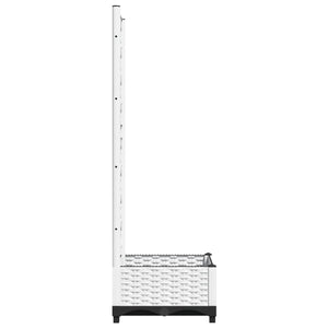 Ζαρντινιέρα Κήπου με Καφασωτό Λευκή 40x40x121,5 εκ. Πολυπροπ. - PAKOBAZAAR