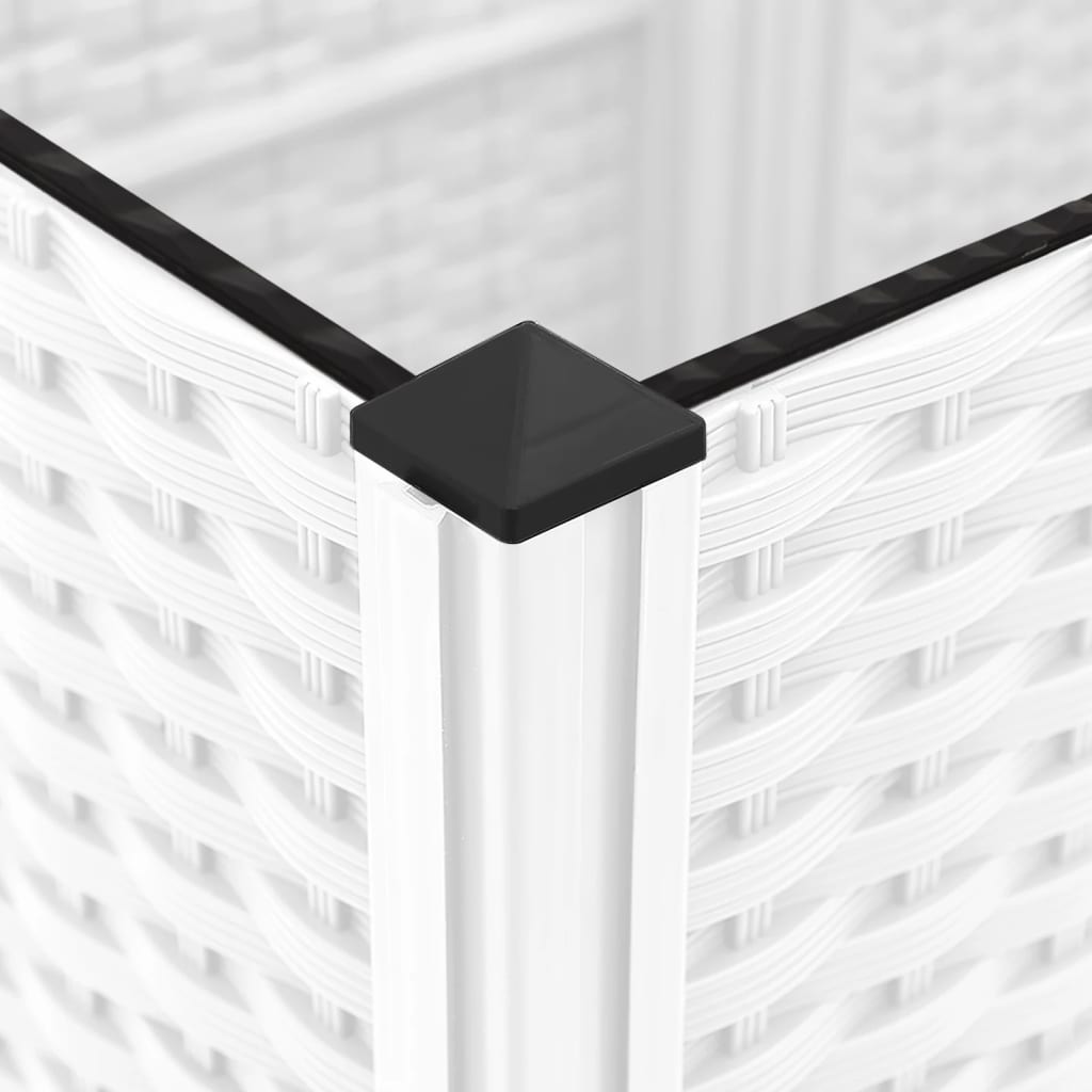 Γλάστρα Κήπου με Πλέγμα Λευκή 120x40x121,5 εκ. από Πολυπροπυλένιο - PAKOBAZAAR