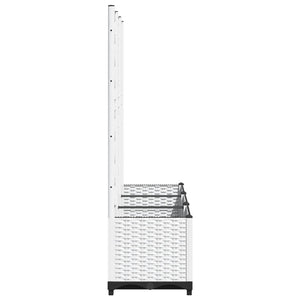 Ζαρντινιέρα Κήπου με Καφασωτό Λευκή 120x40x136 εκ. Πολυπροπ. - PAKOBAZAAR