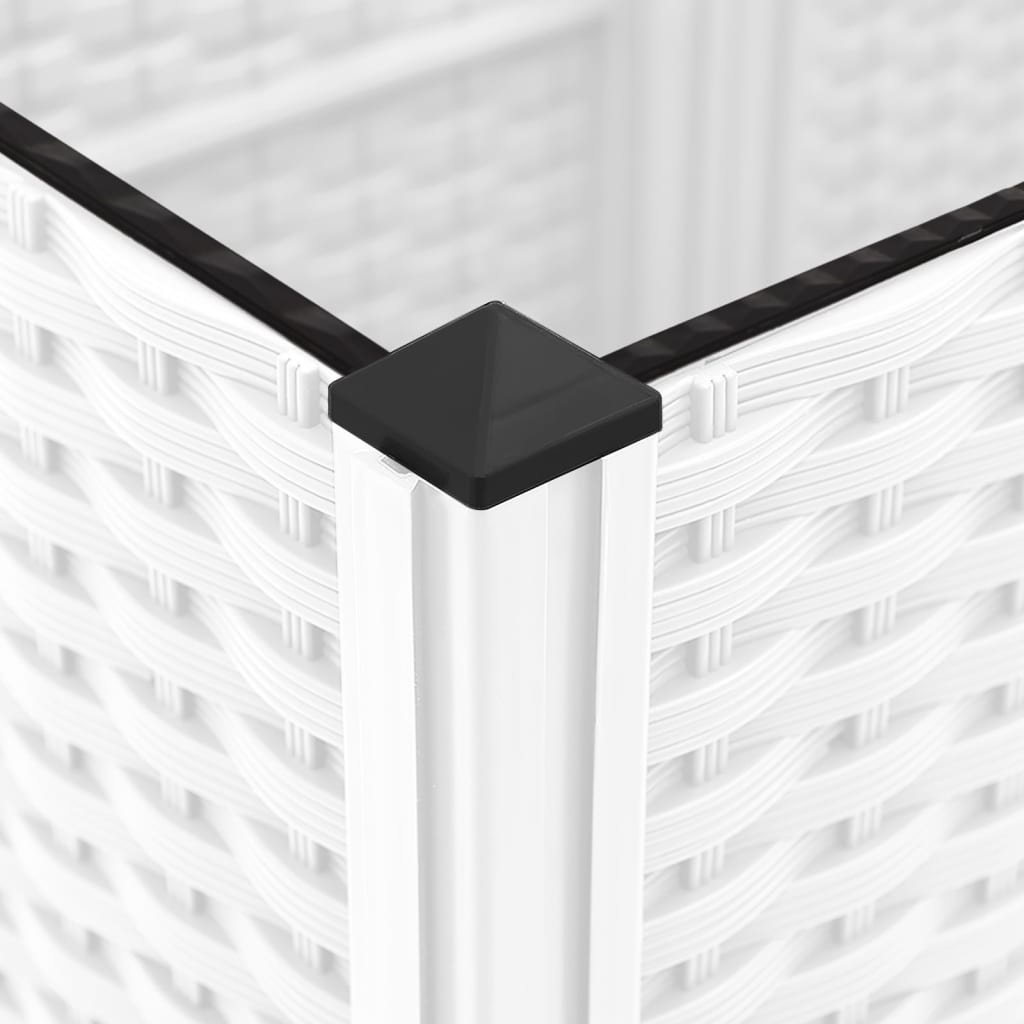 Ζαρντινιέρα Κήπου με Καφασωτό Λευκή 120x40x136 εκ. Πολυπροπ. - PAKOBAZAAR