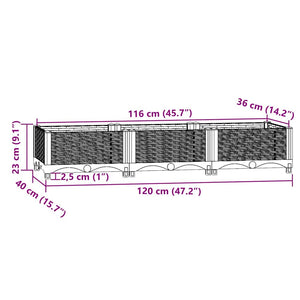 Ζαρντινιέρα 120 x 40 x 23 εκ. από Πολυπροπυλένιο - PAKOBAZAAR