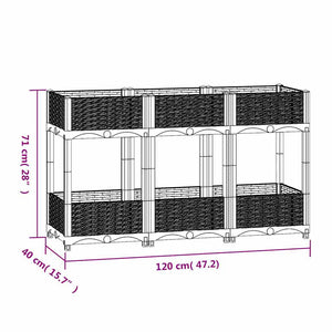 Ζαρντινιέρα 120 x 40 x 71 εκ. από Πολυπροπυλένιο - PAKOBAZAAR