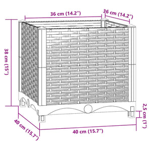 Ζαρντινιέρα 40 x 40 x 38 εκ. από Πολυπροπυλένιο - PAKOBAZAAR