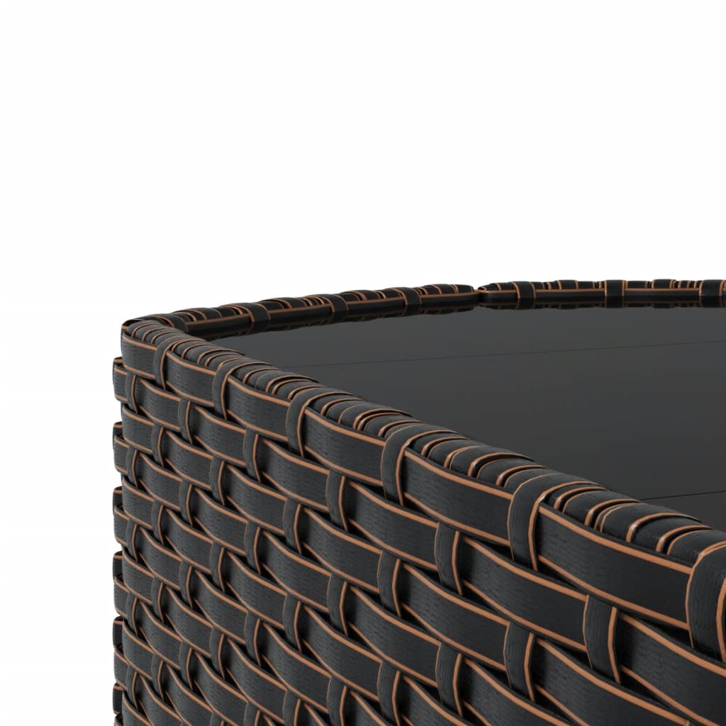 Σαλόνι Κήπου με Μαξιλάρια Σετ 4 Τεμαχίων Καφέ Συνθετικό Ρατάν