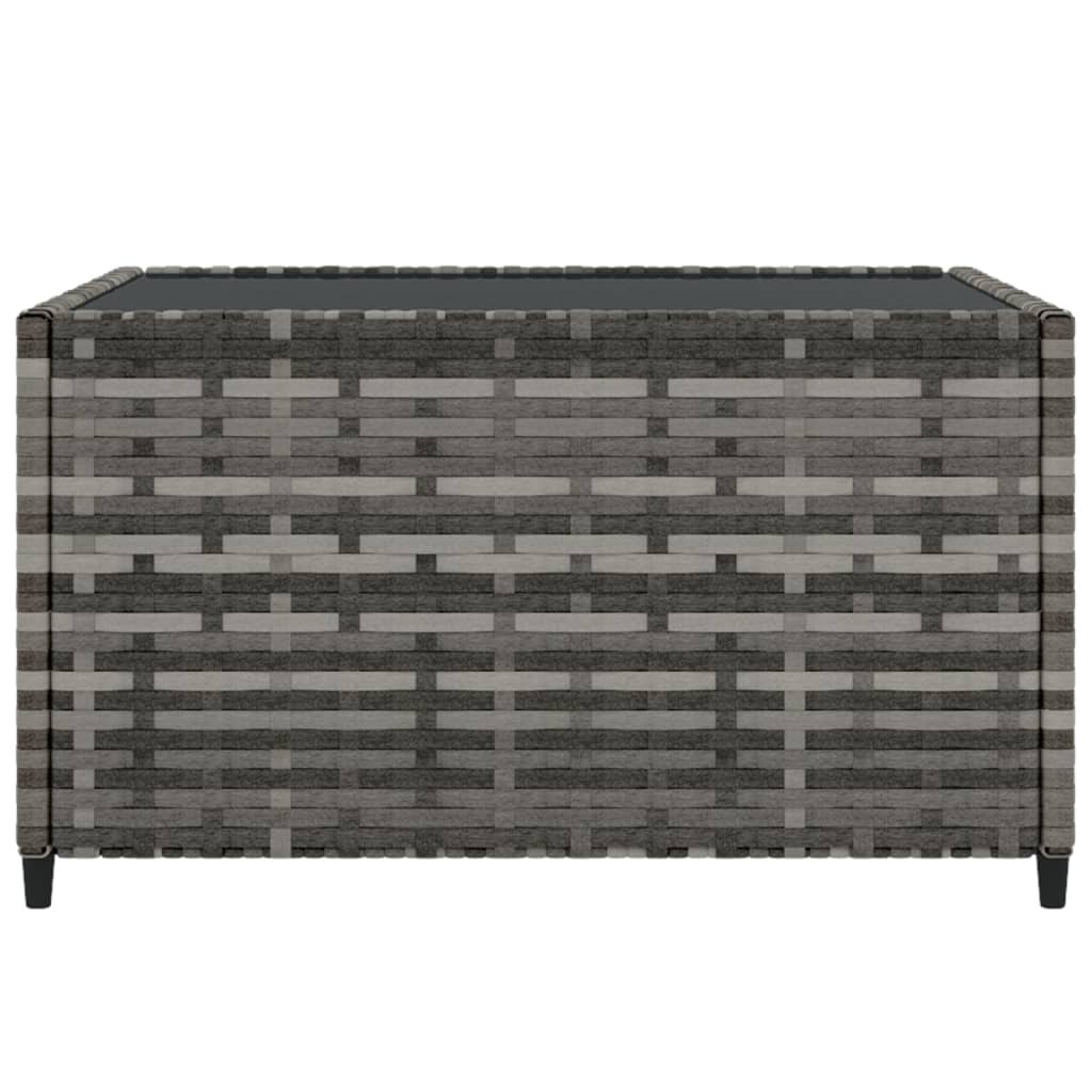 Τραπέζάκι Κήπου Τετράγωνο Γκρι 50x50x30 εκ. από Συνθετικό Ρατάν
