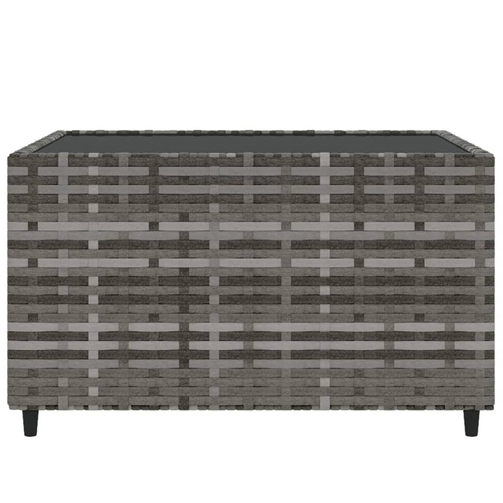 Τραπέζάκι Κήπου Τετράγωνο Γκρι 50x50x30 εκ. από Συνθετικό Ρατάν