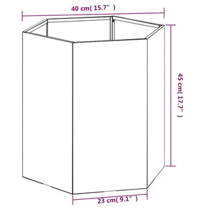 Ζαρντινιέρα Σκουρ. 40 x 40 x 45 εκ. Ατσάλι Σκληρυθέν στον Αέρα - Pakobazaar