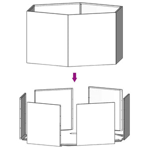 Ζαρντινιέρα Σκουρ. 90 x 90 x 45 εκ. Ατσάλι Σκληρυθέν στον Αέρα - Pakobazaar