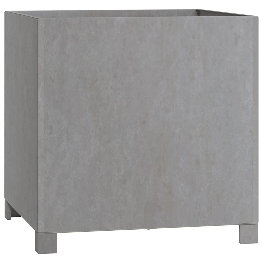 Ζαρντινιέρες 2τεμ. Σκουρ. 50x50x50εκ Ατσάλι Σκληρυθέν στον Αέρα - Pakobazaar