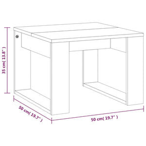 Βοηθητικό Τραπέζι Καπνιστή Δρυς 50x50x35 εκ. Επεξεργασμένο Ξύλο - Pakobazaar