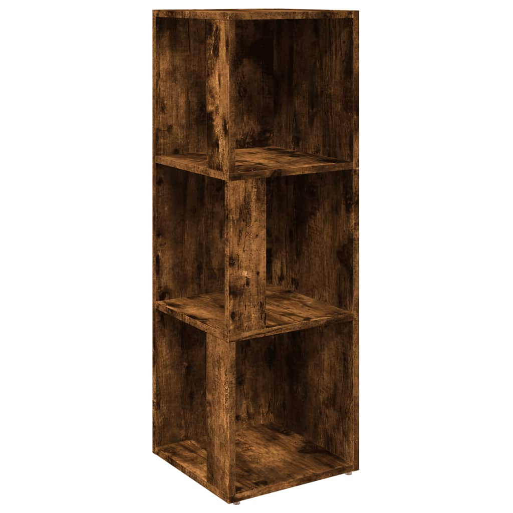 Γωνιακό Έπιπλο Καπνιστή Δρυς 33x33x100 εκ. Επεξεργασμένο Ξύλο - Pakobazaar