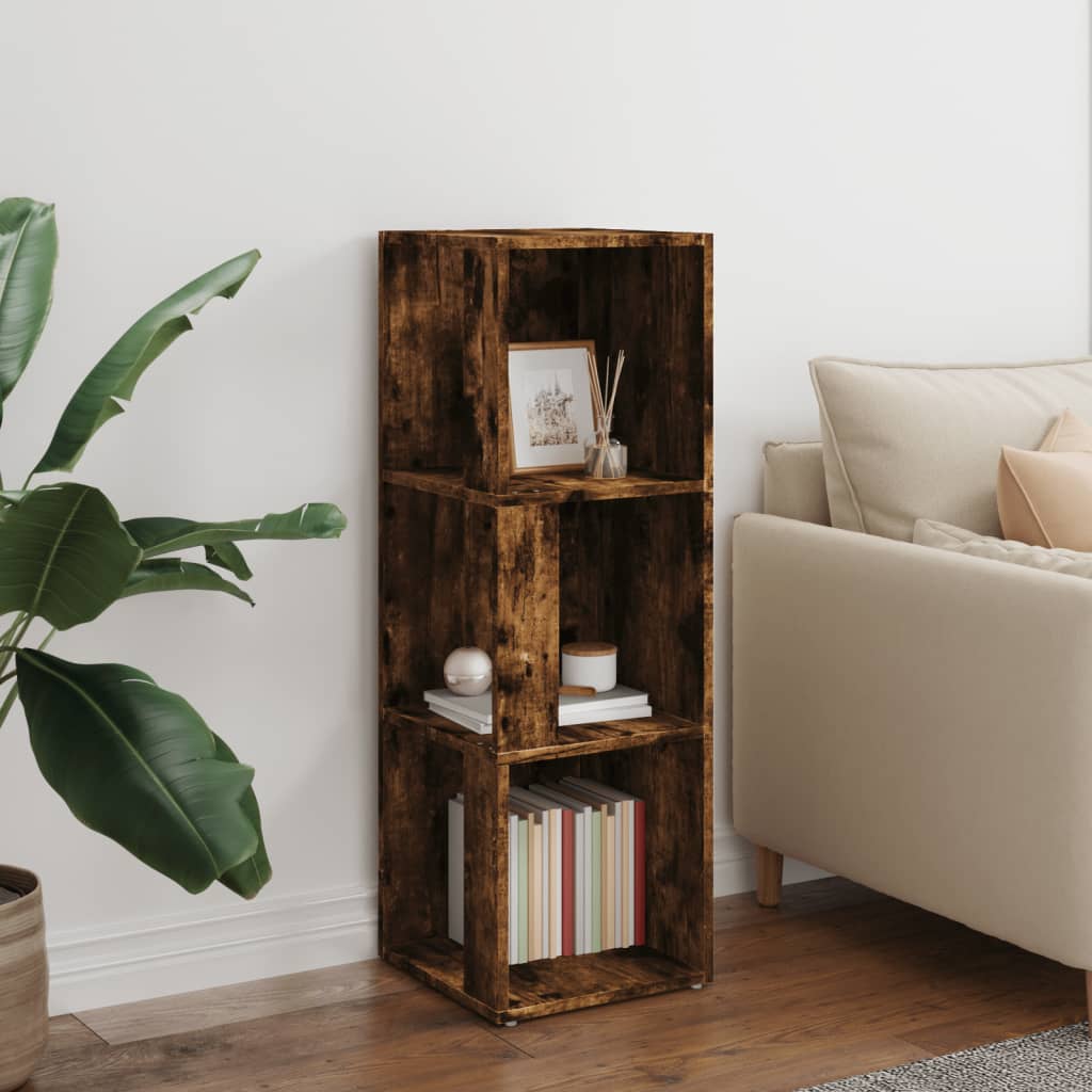 Γωνιακό Έπιπλο Καπνιστή Δρυς 33x33x100 εκ. Επεξεργασμένο Ξύλο - Pakobazaar