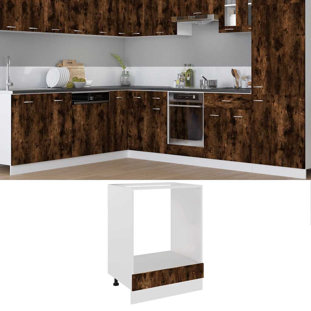 Ντουλάπι Φούρνου "Riga" Καπνιστή Δρυς 60x46x81,5 εκ. από Τεχνητό Ξύλο