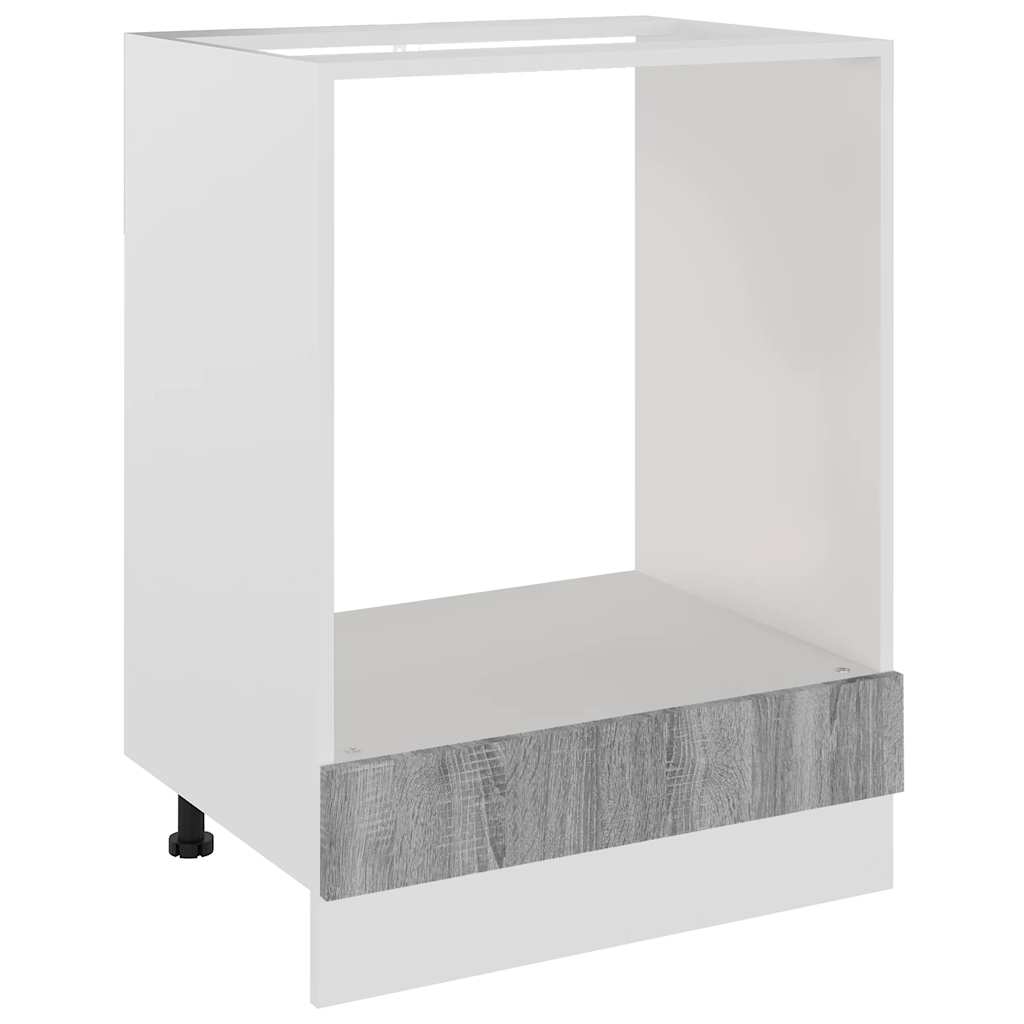 Ντουλάπι Φούρνου "Riga" Γκρι Sonoma 60x46x81,5 εκ. από Τεχνητό Ξύλο