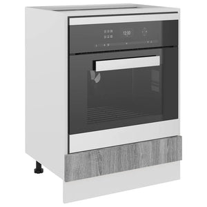 Ντουλάπι Φούρνου "Riga" Γκρι Sonoma 60x46x81,5 εκ. από Τεχνητό Ξύλο