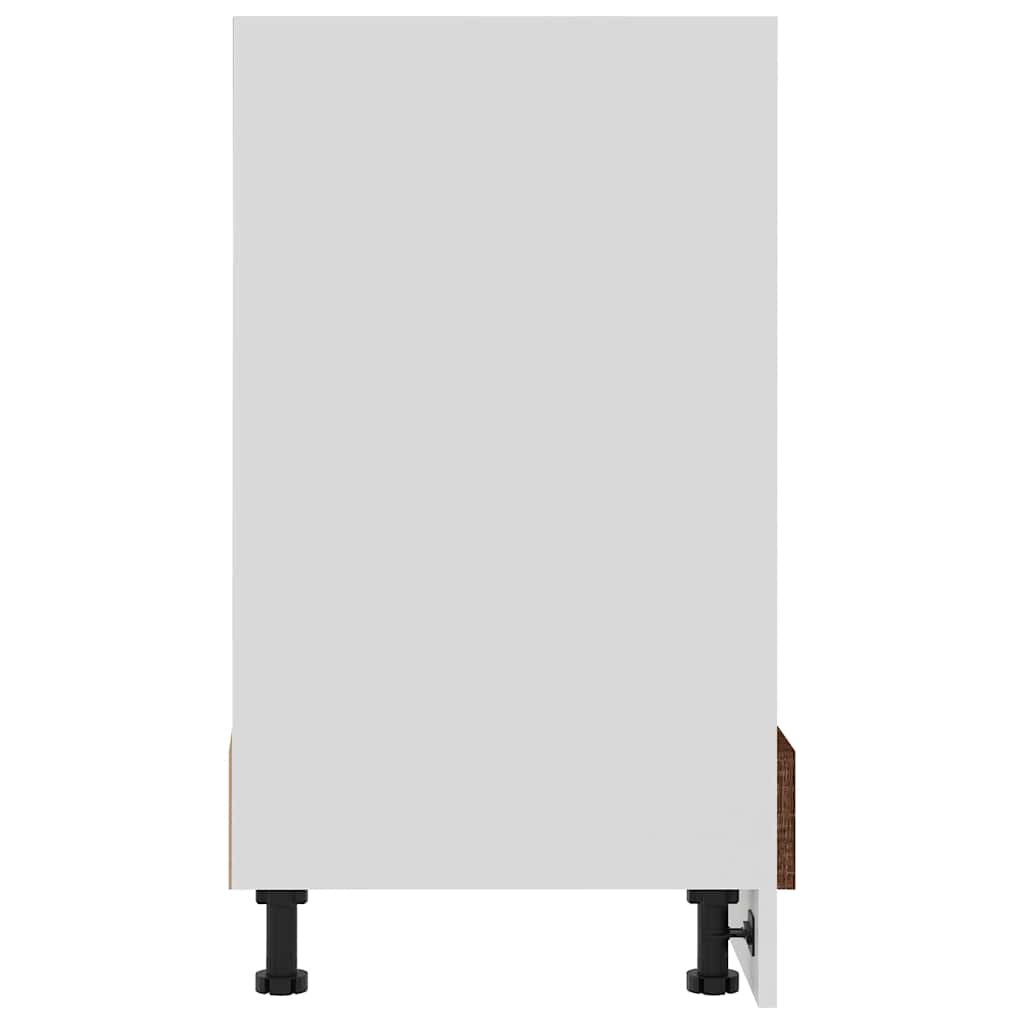 Ντουλάπι Φούρνου "Riga" Καφέ Δρυς 60x46x81,5 εκ. από Τεχνητό Ξύλο