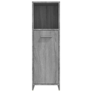 Ντουλάπι Μπάνιου Γκρι Sonoma 30x30x95 εκ. Επεξεργασμένο Ξύλο - Pakobazaar