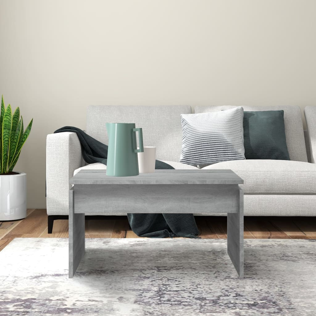 Τραπεζάκι Σαλονιού Γκρι Sonoma 68x50x38 εκ. Επεξεργασμένο Ξύλο