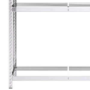 Ραφιέρες Ελαστικών 2 Επιπέδων 3 τεμ. Ασημί 110x40x180 εκ Ατσάλι
