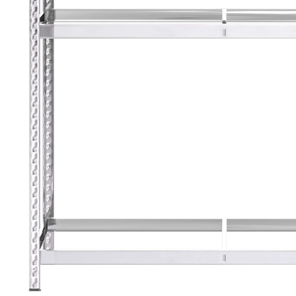 Ραφιέρες Ελαστικών 3 Επιπέδων 3 τεμ. Ασημί 110x40x200 εκ Ατσάλι - Pakobazaar