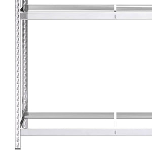 Ραφιέρες Ελαστικών 3 Επιπέδων 4 τεμ. Ασημί 110x40x200 εκ Ατσάλι - Pakobazaar
