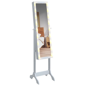 Καθρέφτης Επιδαπέδιος με LED Λευκός 34 x 37 x 146 εκ.