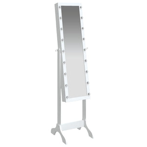 Καθρέφτης Επιδαπέδιος με LED Λευκός 34 x 37 x 146 εκ.