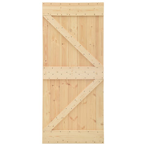Πόρτα NARVIK Φυσικό 100 x 210 cm Συμπαγές Ξύλο Πεύκου - Pakobazaar