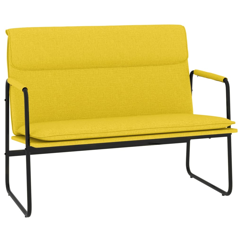 Πάγκος Ανοιχτό Κίτρινο 100 x 64 x 80 εκ. Υφασμάτινος
