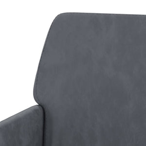 Πολυθρόνα Σκούρο Γκρι 62 x 79x 79 εκ. Βελούδινη - Pakobazaar